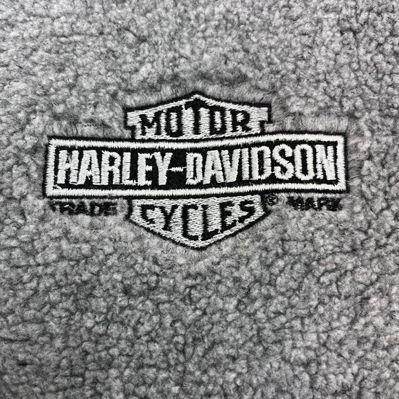 RARE Harley Davidson Gray Black Winter Fleece Scarf 9"x62" Official RKS Products - Picture 7 of 8